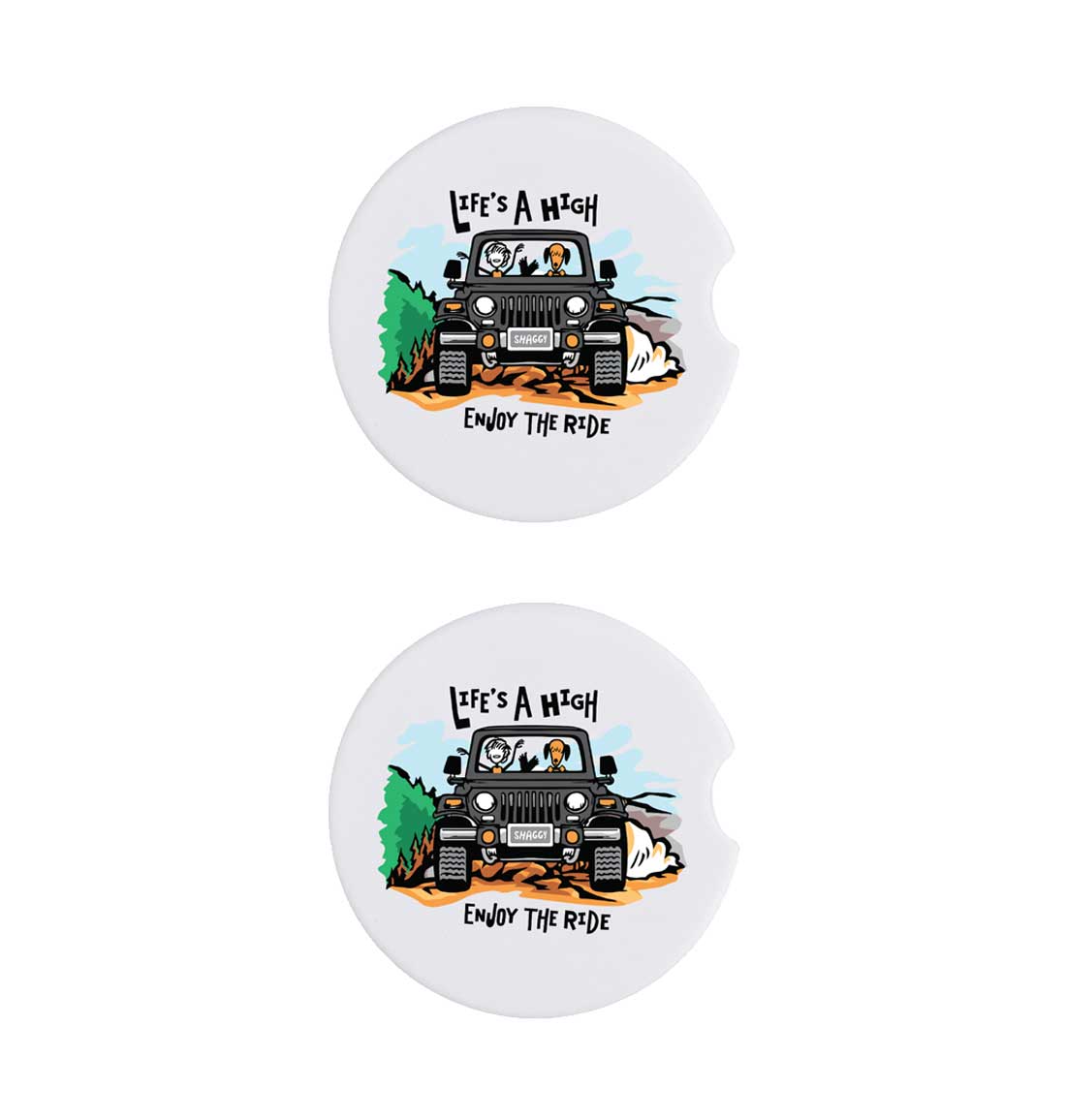 Enjoy The Ride Car Coasters